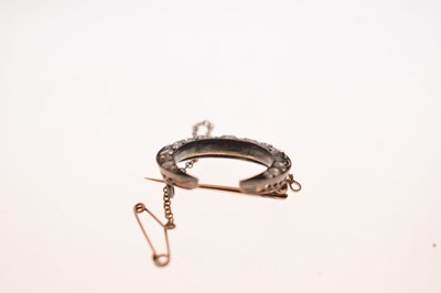 Lot 28 - Late 19th century diamond crescent brooch