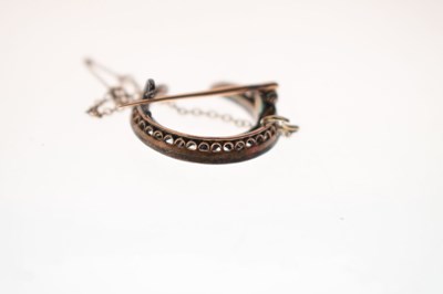 Lot 28 - Late 19th century diamond crescent brooch