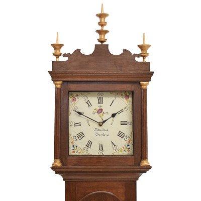 Lot 742 - Early 19th century oak cased longcase clock, Nathan Clark
