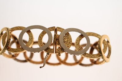 Lot 52 - Italian yellow metal (750) bracelet, 35.2g