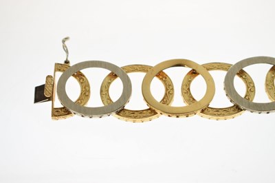 Lot 52 - Italian yellow metal (750) bracelet, 35.2g