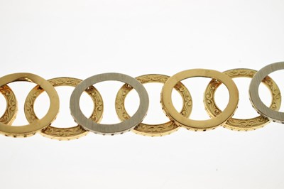 Lot 52 - Italian yellow metal (750) bracelet, 35.2g