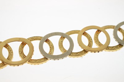 Lot 52 - Italian yellow metal (750) bracelet, 35.2g