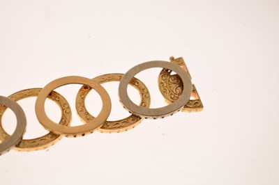 Lot 52 - Italian yellow metal (750) bracelet, 35.2g