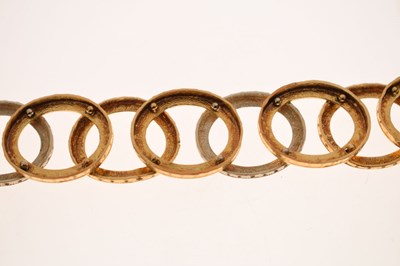 Lot 52 - Italian yellow metal (750) bracelet, 35.2g