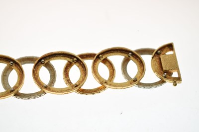 Lot 52 - Italian yellow metal (750) bracelet, 35.2g