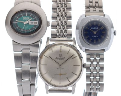 Lot 346 - Seiko - Lady's vintage Diamatic Hi-beat stainless steel bracelet watch