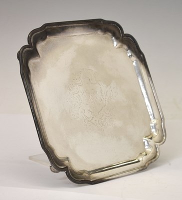 Lot 85 - George II silver card tray