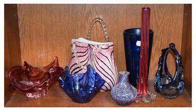 Lot 652 - Quantity of freeform and other coloured glass