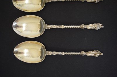 Lot 401 - Set of four Victorian silver Apostle spoons