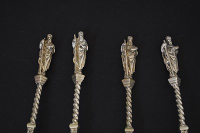 Lot 401 - Set of four Victorian silver Apostle spoons