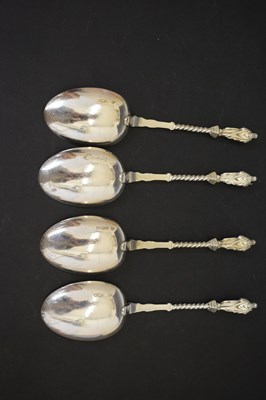 Lot 401 - Set of four Victorian silver Apostle spoons