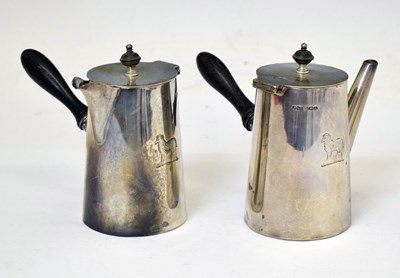 Lot 428 - George V silver cafe au lait pair, of tapering form