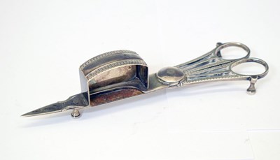 Lot 358 - Pair of George III silver candle snuffers