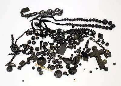 Lot 278 - Collection of jet jewellery etc