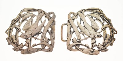 Lot 221 - Ari D. Norman - Art Nouveau style Nurse's silver belt buckle