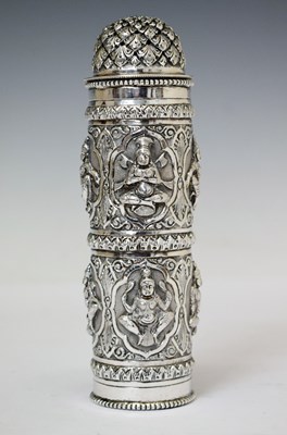 Lot 171 - Indian white metal pounce pot or shaker