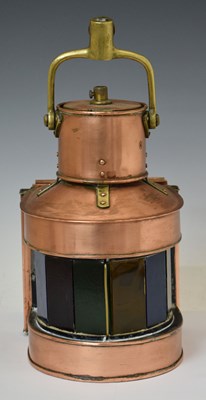 Lot 545 - Birmingham Engineering Company copper and brass masthead lamp