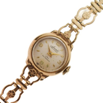 Lot 340 - Accurist - Lady's vintage 9ct gold bracelet watch