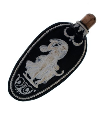 Lot 296 - Early 19th century black jasperware scent or perfume bottle