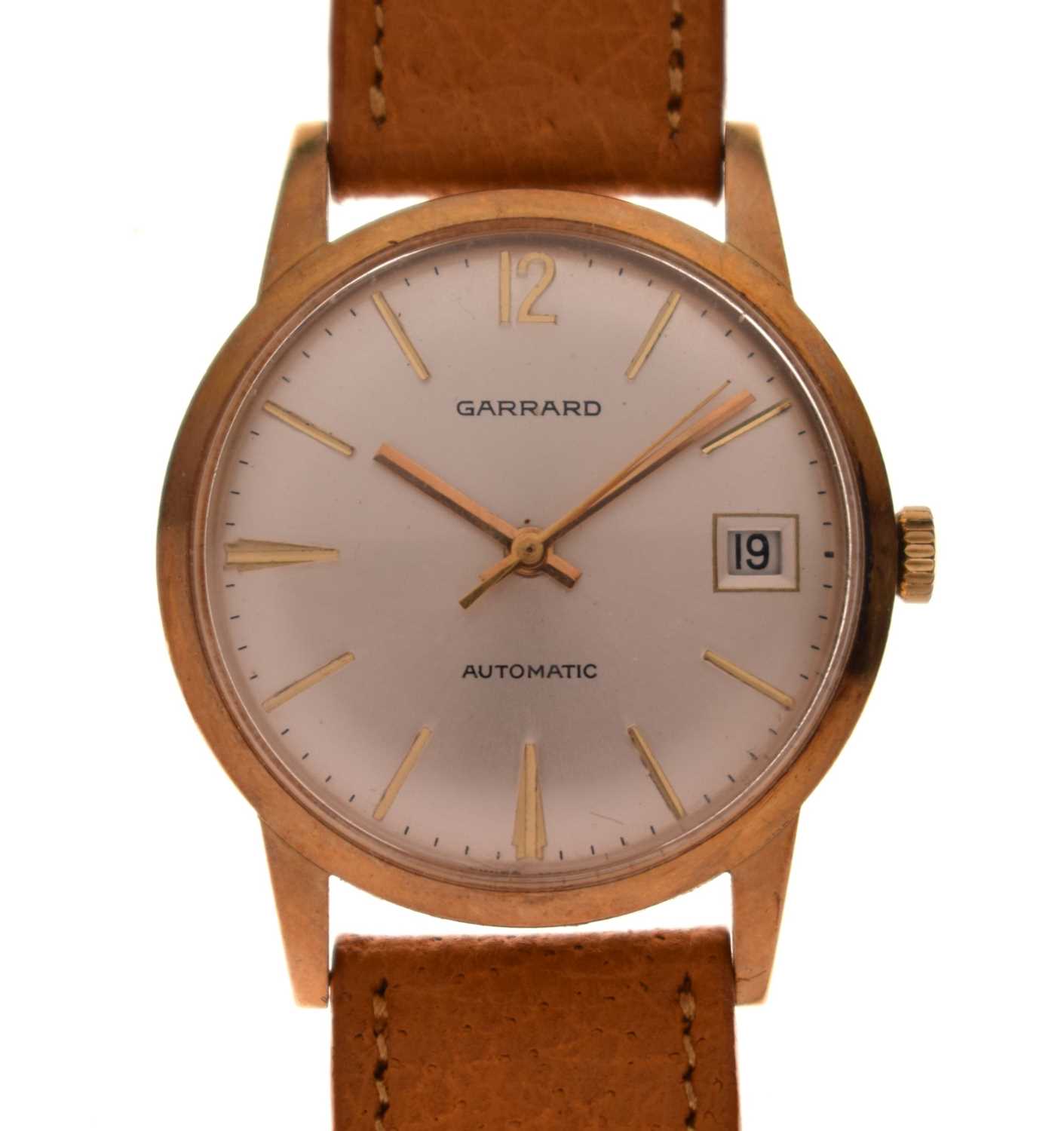 Lot 92 - Garrard - Gentleman's late 1960s 9ct gold case wristwatch
