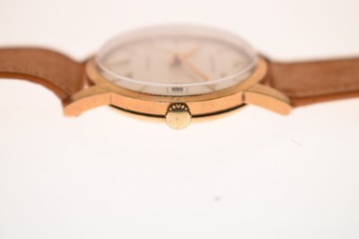 Lot 92 - Garrard - Gentleman's late 1960s 9ct gold case wristwatch