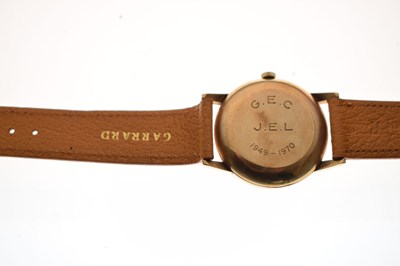 Lot 92 - Garrard - Gentleman's late 1960s 9ct gold case wristwatch