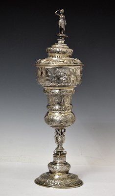 Lot 167 - 19th century German Steeple Cup in the manner of a 17th century Guild Cup