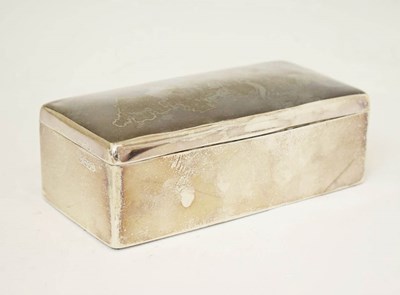 Lot 371 - Edwardian silver rectangular table top box