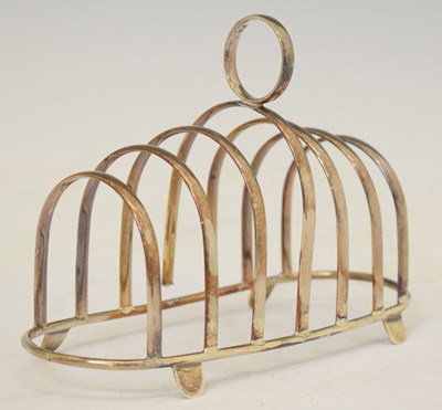 Lot 368 - George VI silver toast rack