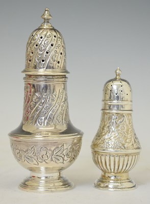 Lot 373 - Elizabeth II silver sugar sifter, and silver pepperette