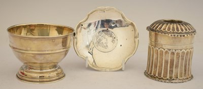 Lot 374 - Edwardian silver hat pin dressing table jar