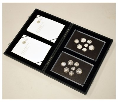 Lot 218 - Royal Mint 2008 Emblems of Britain and Royal Shield of Arms silver proof collection