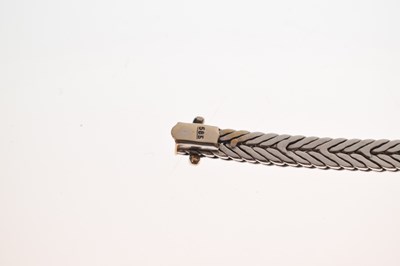 Lot 54 - Diamond 14ct white gold bracelet