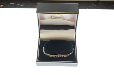 Lot 54 - Diamond 14ct white gold bracelet