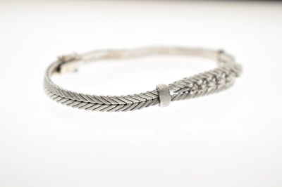 Lot 54 - Diamond 14ct white gold bracelet