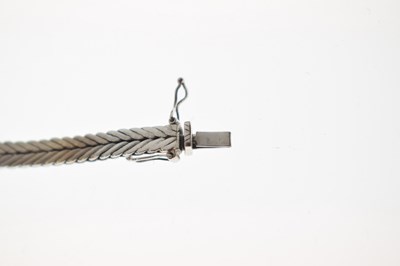 Lot 54 - Diamond 14ct white gold bracelet