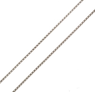 Lot 150 - 14ct white gold box link chain