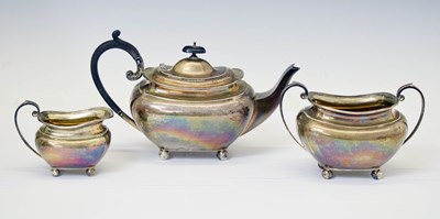 Lot 426 - George V silver three-piece tea service