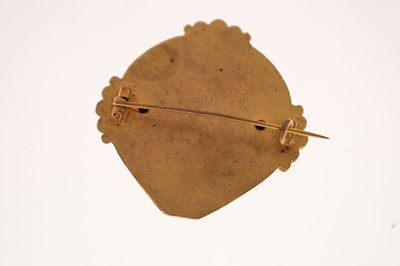Lot 59 - Early Victorian paste and simulated pearl gilt earrings and brooch suite