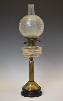 Lot 540 - Early 20th century gilt metal paraffin lamp