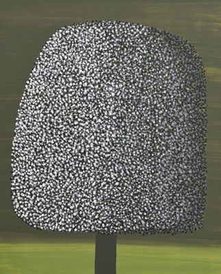 Lot 468 - Peter Markey (1930-2016) - Emulsion on board – 'Tree in Blossom, 1990'
