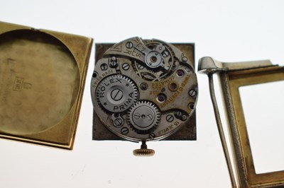 Lot 83 - Rolex - Gentleman's vintage 18K gold cased watch head, circa 1930s