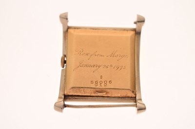 Lot 83 - Rolex - Gentleman's vintage 18K gold cased watch head, circa 1930s
