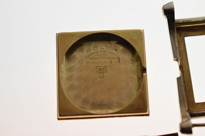 Lot 83 - Rolex - Gentleman's vintage 18K gold cased watch head, circa 1930s