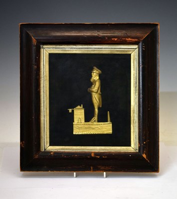 Lot 246 - Early 19th century gilt brass relief of a gentleman