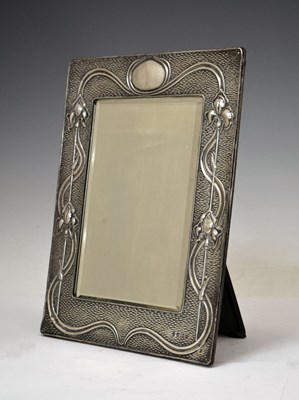 Lot 153 - Edwardian Art Nouveau silver easel table mirror