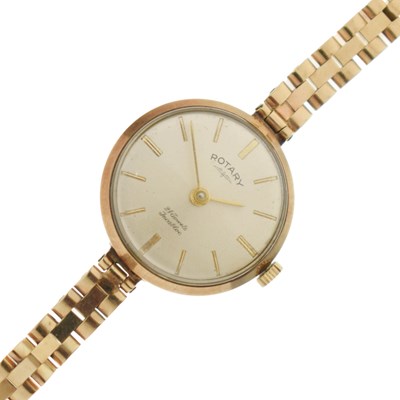 Lot 335 - Rotary - Lady's 1960s 9ct gold bracelet watch