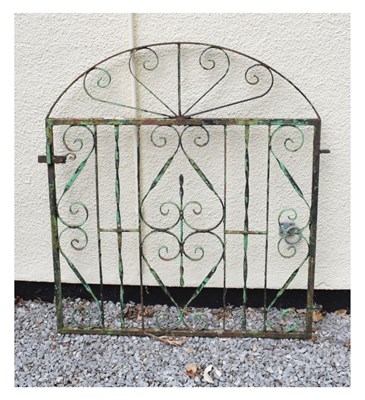 Lot 815 - Arched wrought iron garden gate