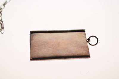 Lot 357 - Early 20th century novelty white-metal stamp case in the form of an envelope, etc